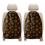 Black And Orange Spider Web Print Car Seat Organizers