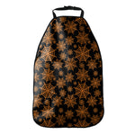 Black And Orange Spider Web Print Car Seat Organizers