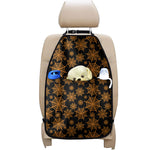 Black And Orange Spider Web Print Car Seat Organizers