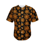 Black And Orange Spider Web Print Men's Baseball Jersey