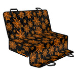 Black And Orange Spider Web Print Pet Car Back Seat Cover