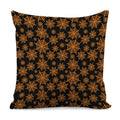 Black And Orange Spider Web Print Pillow Cover