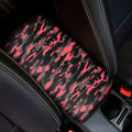 Black And Pink Camouflage Print Car Center Console Cover