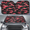 Black And Pink Camouflage Print Car Sun Shade GearFrost