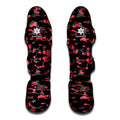 Black And Pink Camouflage Print Muay Thai Shin Guards