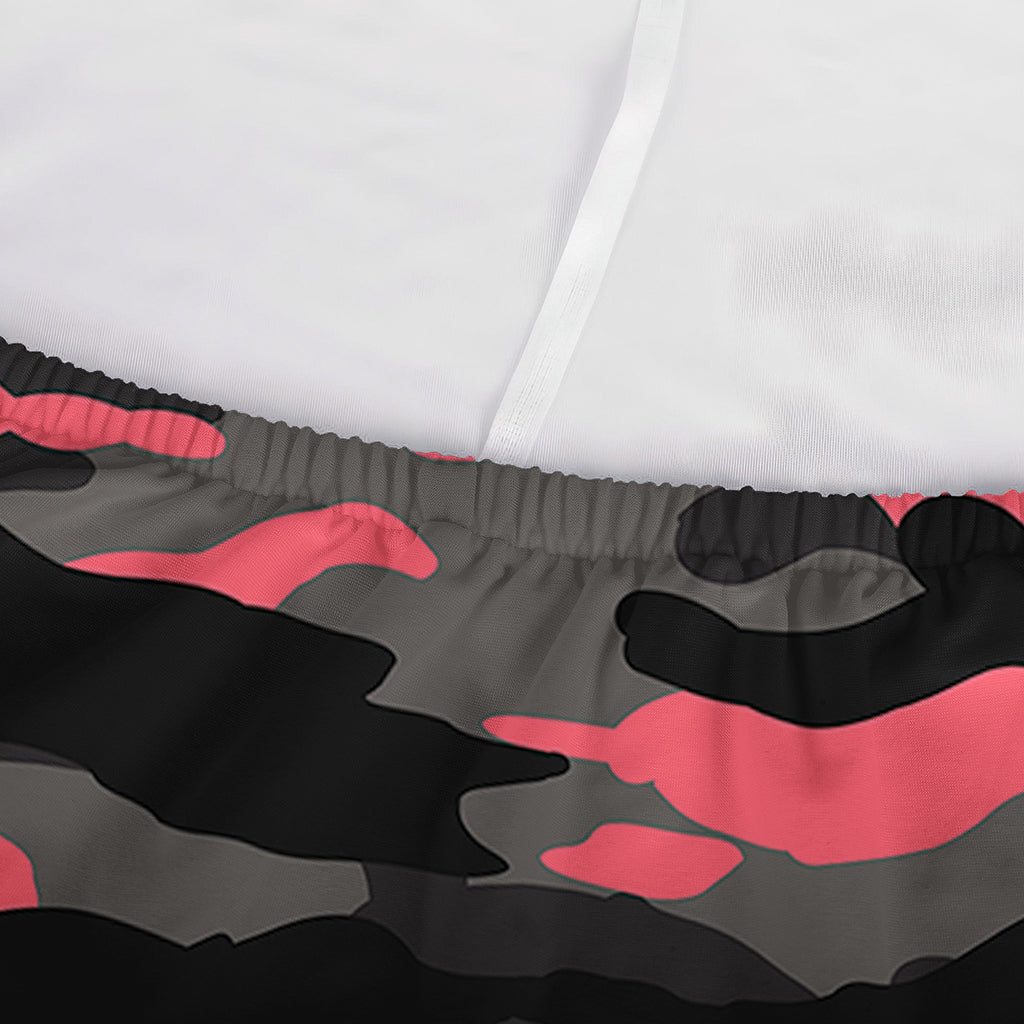 Black And Pink Camouflage Print Sofa Cover