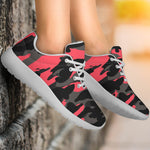 Black And Pink Camouflage Print Sport Shoes GearFrost