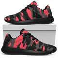 Black And Pink Camouflage Print Walking Shoes