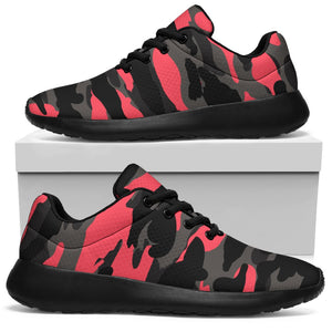 Black And Pink Camouflage Print Sport Shoes GearFrost