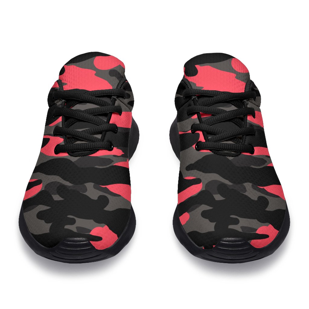 Black And Pink Camouflage Print Sport Shoes GearFrost