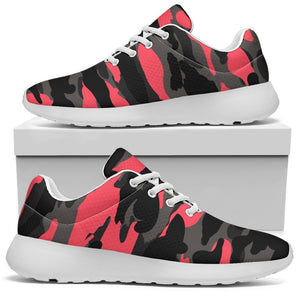 Black And Pink Camouflage Print Sport Shoes GearFrost