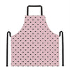 Black And Pink Cat Pattern Print Apron