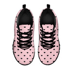 Black And Pink Cat Pattern Print Black Sneakers