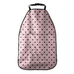 Black And Pink Cat Pattern Print Car Seat Organizers