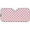 Black And Pink Cat Pattern Print Car Sun Shade