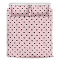 Black And Pink Cat Pattern Print Duvet Cover Bedding Set