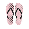 Black And Pink Cat Pattern Print Flip Flops
