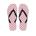 Black And Pink Cat Pattern Print Flip Flops
