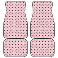 Black And Pink Cat Pattern Print Front and Back Car Floor Mats