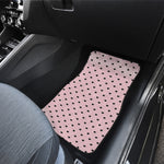 Black And Pink Cat Pattern Print Front and Back Car Floor Mats