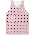 Black And Pink Cat Pattern Print Men's Tank Top