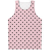 Black And Pink Cat Pattern Print Men's Tank Top
