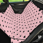 Black And Pink Cat Pattern Print Pet Car Back Seat Cover