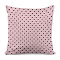 Black And Pink Cat Pattern Print Pillow Cover