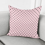 Black And Pink Cat Pattern Print Pillow Cover
