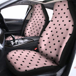 Black And Pink Cat Pattern Print Universal Fit Car Seat Covers