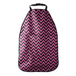 Black And Pink Chevron Pattern Print Car Seat Organizers