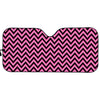 Black And Pink Chevron Pattern Print Car Sun Shade