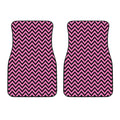 Black And Pink Chevron Pattern Print Front Car Floor Mats