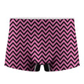 Black And Pink Chevron Pattern Print Men's Boxer Briefs