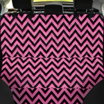 Black And Pink Chevron Pattern Print Pet Car Back Seat Cover