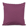 Black And Pink Chevron Pattern Print Pillow Cover