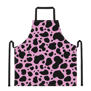 Black And Pink Cow Print Apron