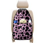 Black And Pink Cow Print Car Seat Organizers