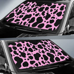 Black And Pink Cow Print Car Sun Shade GearFrost