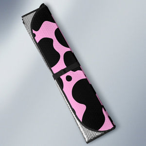 Black And Pink Cow Print Car Sun Shade GearFrost