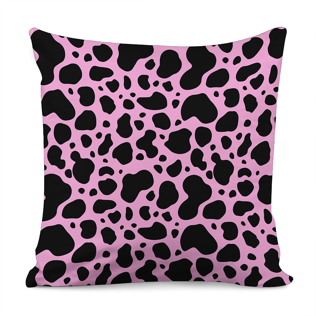 Black And Pink Cow Print Pillow Cover
