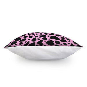 Black And Pink Cow Print Pillow Cover