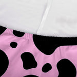 Black And Pink Cow Print Sofa Cover