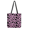Black And Pink Cow Print Tote Bag