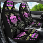 Black And Pink Native Tribal Universal Fit Car Seat Covers GearFrost