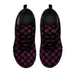 Black And Pink Spider Web Pattern Print Black Sneakers
