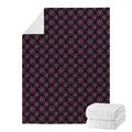 Black And Pink Spider Web Pattern Print Blanket