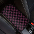 Black And Pink Spider Web Pattern Print Car Center Console Cover