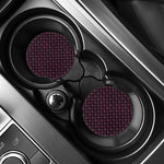 Black And Pink Spider Web Pattern Print Car Coasters