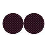 Black And Pink Spider Web Pattern Print Car Coasters